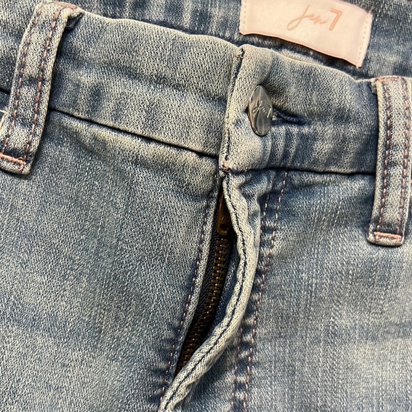 JEN7 by 7 for All Mankind Destruction Detail Roll Up Hem Slim Boyfriend Jeans - Picture 12 of 15